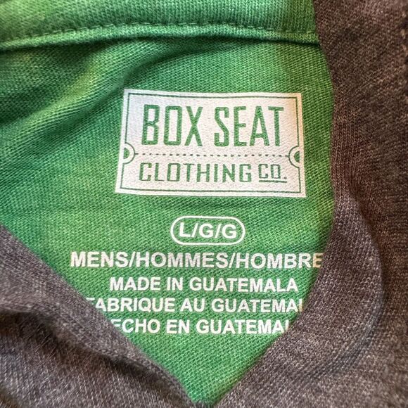 Oregon Ducks Logo LS Raglan Hooded Tee Men’s L Green Gray Box Seat NWT - Picture 6 of 11